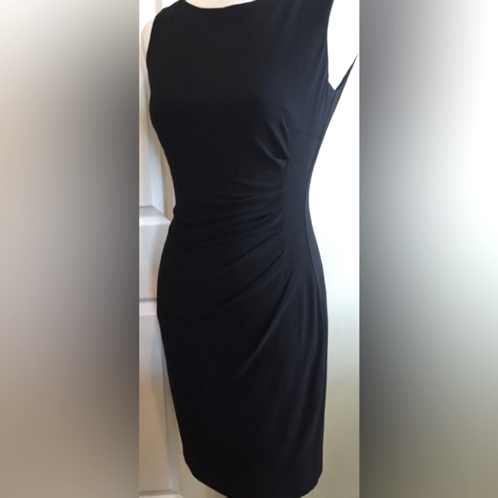 Anne Klein Black Mid Length Dress Size 2